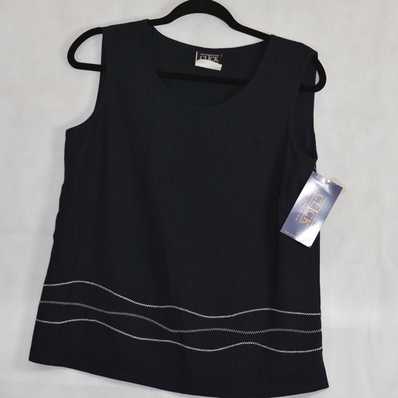 Crop Top No Sleeves SZ 10 Petite by CLICK NWT - Picture 1 of 4